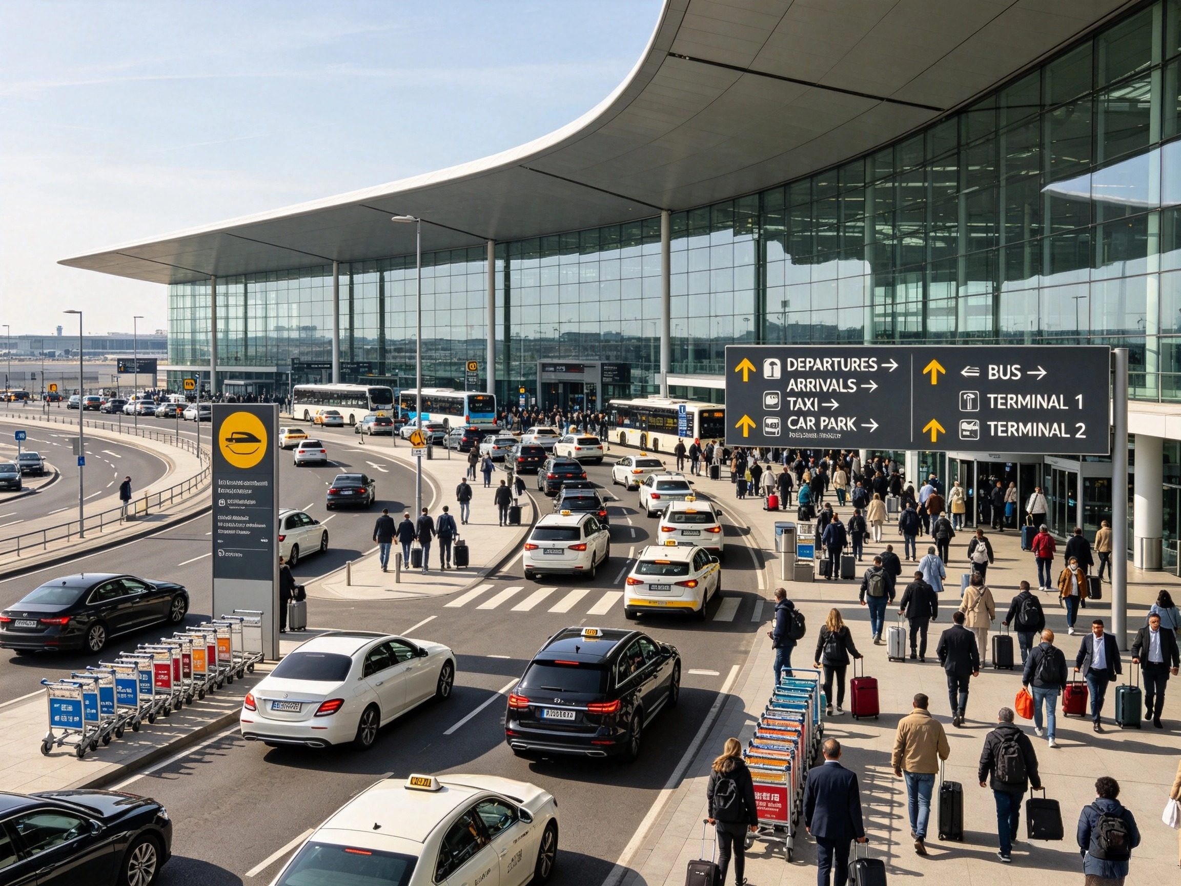 Airport wayfinding signage and passenger navigation system